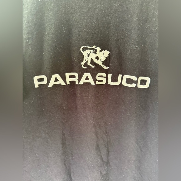 Parasuco T-shirts Men’s XL size used great condition Black Red Silver - Picture 2 of 7